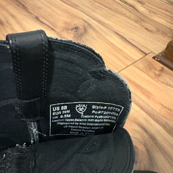 ARIAT Boots 15770 Black Western Cowboy Size US 8 - Picture 12 of 16